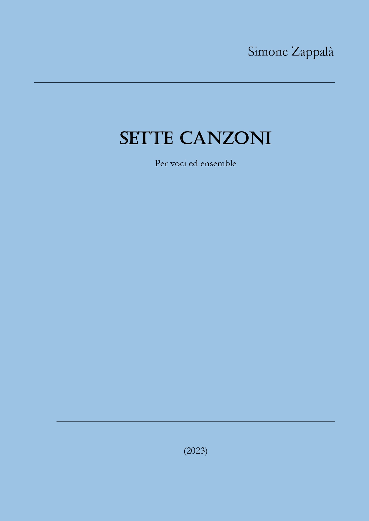 SETTE CANZONI